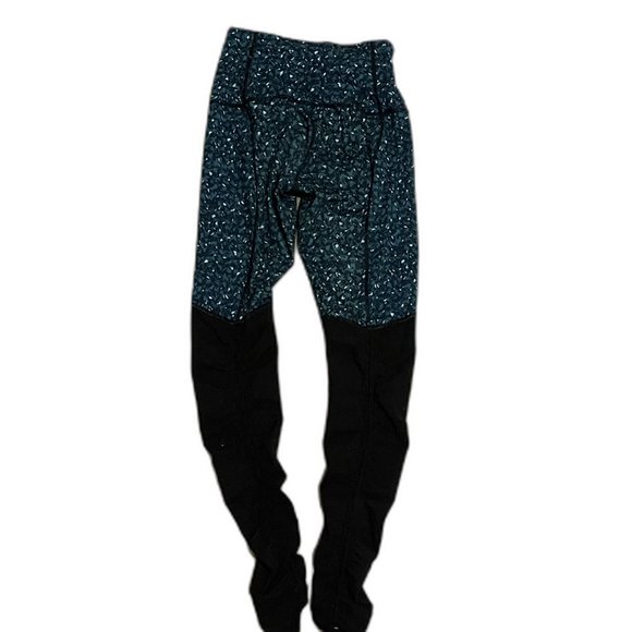 Lululemon Wunder Under Pant (Stirrup) Mountain Peaks Forage Teal Size 6 - Picture 3 of 7